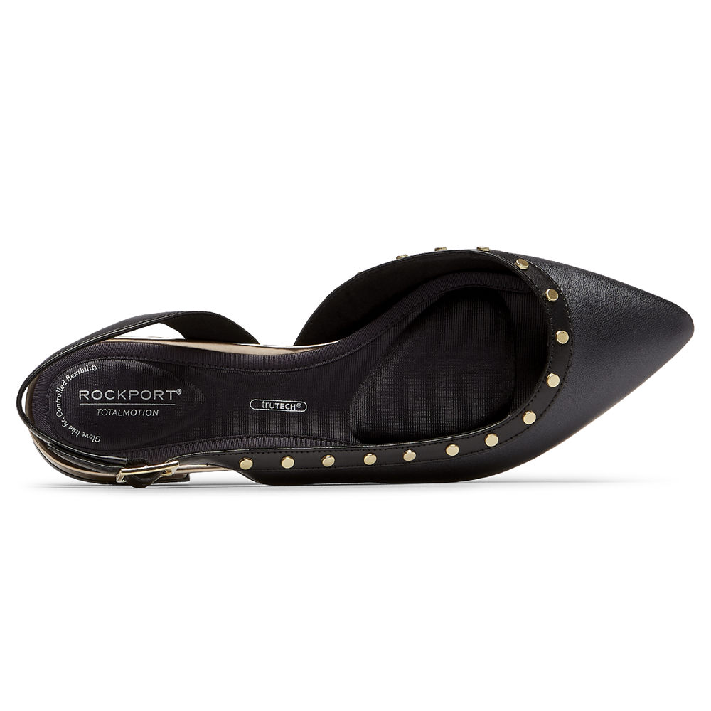 Rockport Slingback Dame Svart - Total Motion Zuly Studded - TIVE76501